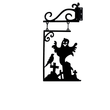 Nikcorp Komplet 70 okraskov za noč čarovnic | Viseči duhovi in netopirji | Dekoracija za steno, vrata in zabavo | Črno-beli