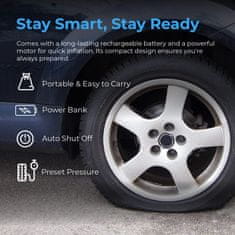 AutoSky AAC-301– digitalna auto pumpa za pnevmatike (150 PSI)