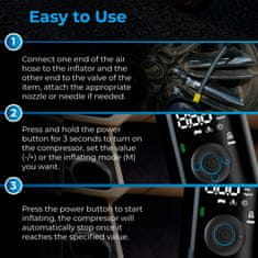 AutoSky AAC-301– digitalna auto pumpa za pnevmatike (150 PSI)