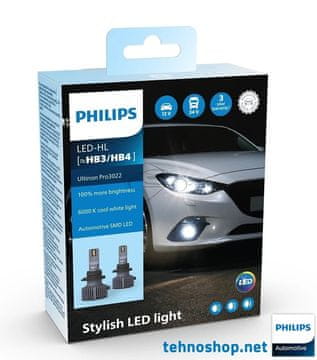 Philips LED ŽARNICE HB3/HB4 ULTINON PRO3022 U3022 11005U3022 12/24V 20W P20d/P22d X2