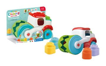 Clementoni Clemmy senzorični cestni valjar z mehkimi kockami