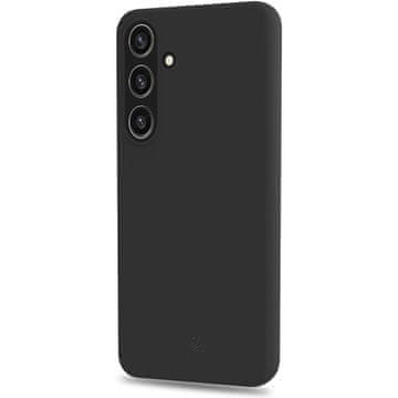 Celly Cromo mehka gumijasta torbica za Galaxy S25 črna