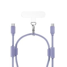 EPICO polnilni kabel za telefon, USB-C na USB-C, 60 W, vijoličen