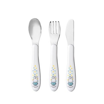 Rosti Mepal Set otroški jedilni pribor Miffy Confetti 15,5x3cm / 3-delni / inox, abs