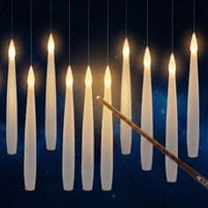 sarcia.eu Viseče sveče LED, ki jih upravljate z daljinskim upravljalnikom, komplet 10 kosov, čarobne sveče z daljinskim upravljalnikom