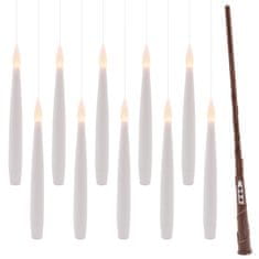 sarcia.eu Viseče sveče LED, ki jih upravljate z daljinskim upravljalnikom, komplet 10 kosov, čarobne sveče z daljinskim upravljalnikom