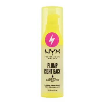 NYX Plump Right Back Plumping Serum + Primer posvetlitvena in vlažilna podlaga za ličila in serum 2v1 30 ml