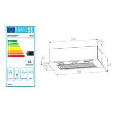 Berdsen Kuhinjska napa za pod omaro 60 cm Inox BE-50