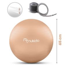 Nukido Aerobna žoga za nosečnice 65 cm NS-951 bež