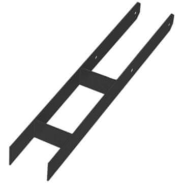 shumee Osnova H-stebra za vgradni nosilec, sidro, črno pocinkano jeklo 90