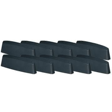 shumee Drenažni pokrovček za PVC okna, antraciten pokrov, 45 mm, komplet 10 kosov