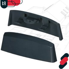 shumee Drenažni pokrovček za PVC okna, antraciten pokrov, 45 mm, komplet 20 kosov