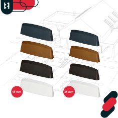 shumee Drenažni pokrovček za PVC okna, pokrov, rjav, 45 mm, komplet 20 kosov