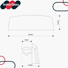 shumee Drenažni pokrovček za PVC okna, bel pokrov, 36 mm, komplet 100 kosov