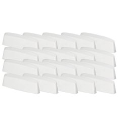 shumee Drenažni pokrovček za PVC okna, bel pokrov, 45 mm, komplet 20 kosov