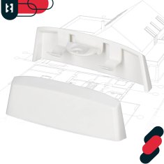 shumee Drenažni pokrovček za PVC okna, bel pokrov, 36 mm, komplet 100 kosov