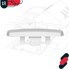 shumee Drenažni pokrovček za PVC okna, bel pokrov, 45 mm, komplet 20 kosov