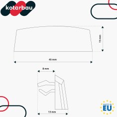 shumee Drenažni pokrovček za PVC okna, pokrov, rjav, 45 mm, komplet 20 kosov