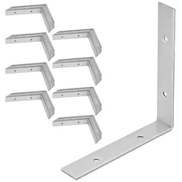 shumee Tesarski kotni gradbeni spojnik iz pocinkanega jekla 150x150x25 MM 100 kosov