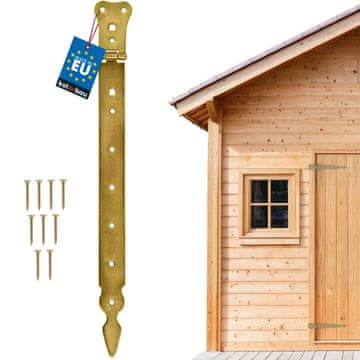 shumee Tečaj za vrata, polkna, vrata, paviljon, jeklo, zlato, 400 mm