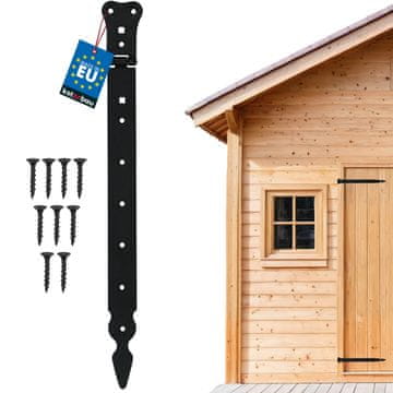 shumee Tečaj za paviljon za vrata, polkna, vrata, jekleni paviljon črne barve 400 mm