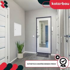 shumee Ključavnica za inšpekcijska vrata, jeklo, kovina, bela, 40 x 40 cm