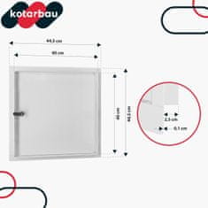 shumee Ključavnica za inšpekcijska vrata, jeklo, kovina, bela, 40 x 40 cm