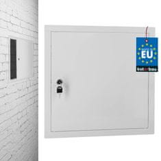 shumee Ključavnica za inšpekcijska vrata, jeklo, kovina, bela, 40 x 40 cm