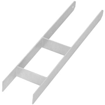shumee Podstavek stebra v obliki črke H za vgradnjo, nosilec, sidro iz pocinkanega jekla, 140 mm