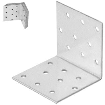 shumee Tesarski kotnik, gradbeni spojnik, jeklo, pocinkano, 60x60x60 MM, 12 kosov