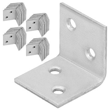 shumee Tesarski kotnik, gradbeni spojnik, jeklo, pocinkano, 25x25x25 MM, 50 kosov