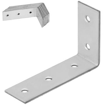 shumee Tesarski kotnik, gradbeni spojnik, jeklo, pocinkano, 50x80x25 MM, 12 kosov