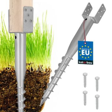 shumee Podstavek za sidrni steber v obliki črke U, jeklo, 91 x 710 mm