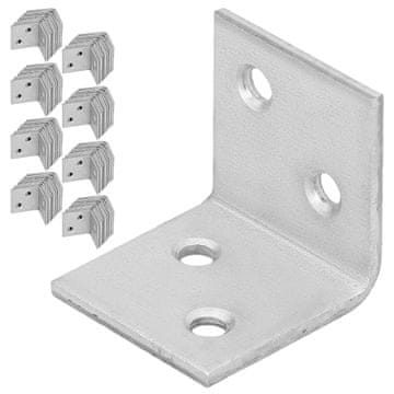 shumee Tesarski kotni gradbeni spojnik iz pocinkanega jekla 25x25x25 MM 100 kosov
