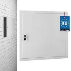 shumee Ključavnica za inšpekcijska vrata, jeklo, kovina, bela, 50 x 50 cm