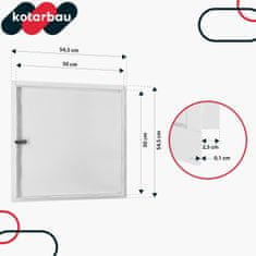 shumee Ključavnica za inšpekcijska vrata, jeklo, kovina, bela, 50 x 50 cm