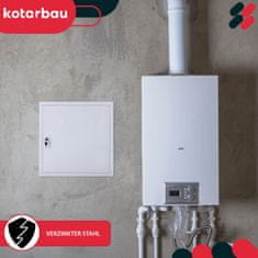 shumee Ključavnica za inšpekcijska vrata, jeklo, kovina, bela, 50 x 50 cm