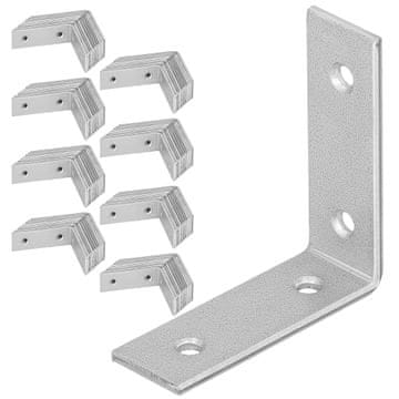 shumee Tesarski kotnik, gradbeni spojnik, jeklo, pocinkano, 50x50x17 MM, 100 kosov