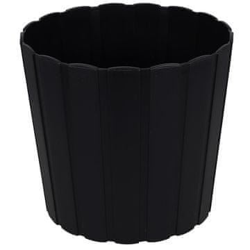 shumee Plastični cvetlični lonček za rože in zelišča na balkonu ali terasi, antracit, 20x18 cm