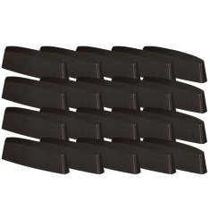 shumee Drenažni pokrovček za PVC okna, pokrov, rjav, 45 mm, komplet 20 kosov