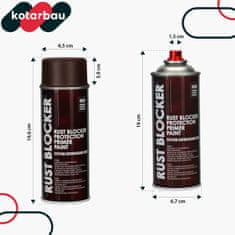 shumee Barva v spreju proti rji za kovinske ograje in vrata, zaščitna rjava RAL 8017 400