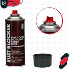 shumee Barva v spreju proti rji za kovinske ograje in vrata, zaščitna siva RAL 7011 400 ml