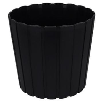 shumee Plastični cvetlični lonček za rože in zelišča na balkonu ali terasi, antracit, 29 cm