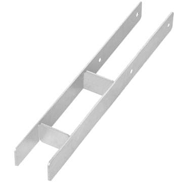 shumee Podstavek stebra v obliki črke H za vgradnjo, nosilec, sidro iz pocinkanega jekla, 80 mm