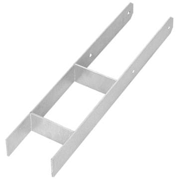 shumee Podstavek stebra v obliki črke H za vgradnjo, nosilec, sidro iz pocinkanega jekla, 120 mm