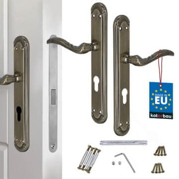 shumee Kljuka za vrata z dolgo ploščo za vložek cilindra, patina 72 mm