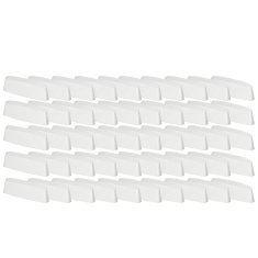 shumee Drenažni pokrovček za PVC okna, bel pokrov, 45 mm, komplet 50 kosov