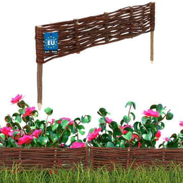 shumee Vrtna ograja Palisadna obroba Pletena ograja 60 x 10