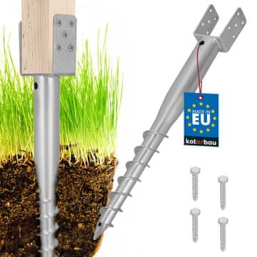 shumee Podstavek za sidrni steber v obliki črke U, jeklo, 81 x 710 mm