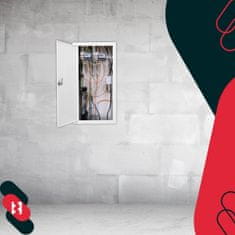 shumee Ključavnica za inšpekcijska vrata, jeklo, kovina, bela, 30 x 60 cm